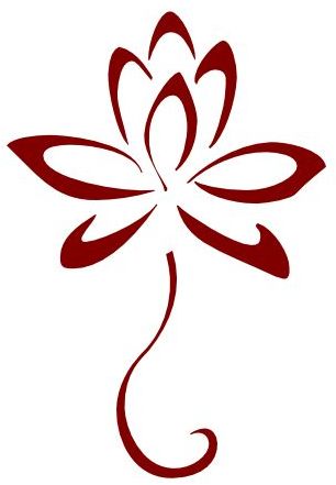 Red lotus logo element